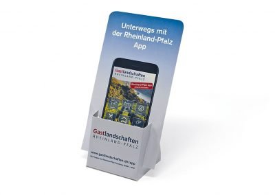 Aufsteller für Flyer "Gastlandschaften" Rheinland-Pfalz